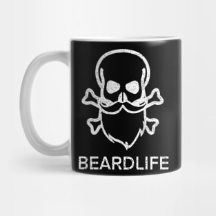 Skull and Beard Beardlife - White Mug